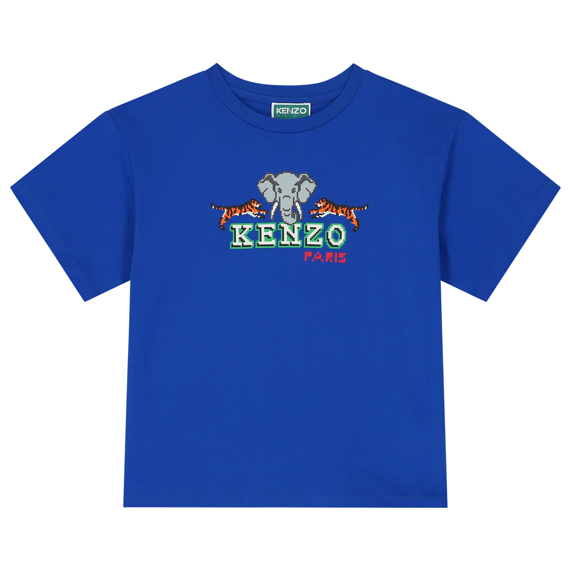 KENZO KIDS Boys Blue Logo T Shirt Junior Couture UK